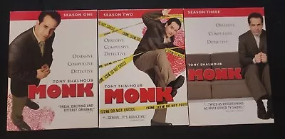 Monk: DVD Set/Lot Series TV Show Tony Shaloub Seasons 1-3 • $9.99