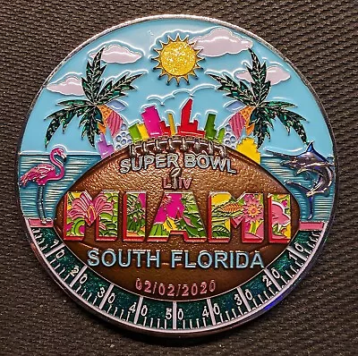 Super Bowl 54 LIV Miami Dade Police SF 49ERS KC Chiefs Challenge Coin • $300