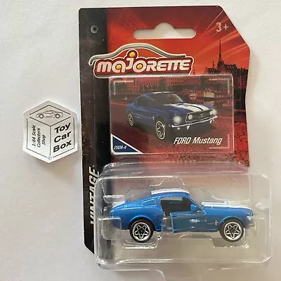 MAJORETTE Ford Mustang - 1960s (Blue - 1:64* Vintage Cars - Opening Doors) D94 • $8.95