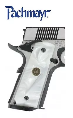 Pachmayr  1911 Custom Series WHITE Pearl Grips (both Sides) # 62001  New! • $29.94