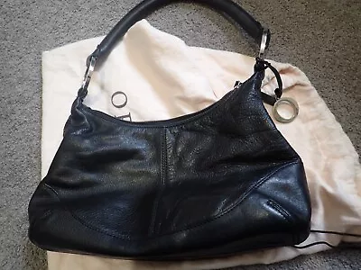 $35 • Buy Oroton Black Leather Shoulder Bag With Charm