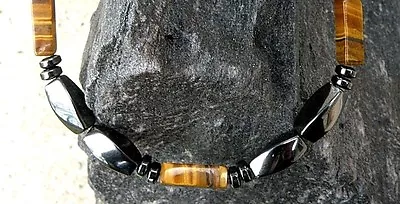 $46.99 • Buy Mens Womens Magnetic Therapy Hematite Necklace Bracelet Anklet Br Tigers Eye
