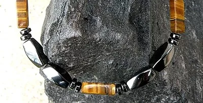 Mens Womens Magnetic Therapy Hematite Necklace Bracelet Anklet Br Tigers Eye • $34.99