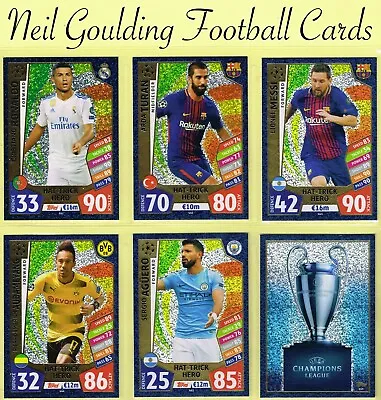 Topps Champions League MATCH ATTAX 2017-2018 ☆ HAT-TRICK HERO ☆ #441 To #446 • £0.99