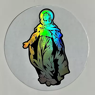 Virgin Mary Virgen Maria 3.5  Sticker Decal Car Window 3D Reflective Laptop • $4.98