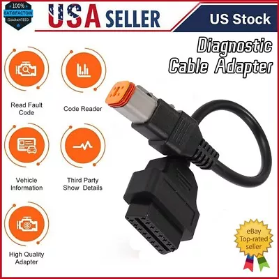 4Pin To OBD2 Diagnostic Scanner Adapter Cable 16Pin To 4Pin For Harley Davidson • $11.69