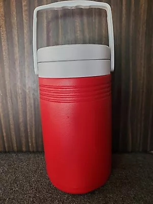 Vintage Coleman 5690 1/2 Gallon Water Jug Red/White Screw-On Lid • $9.99