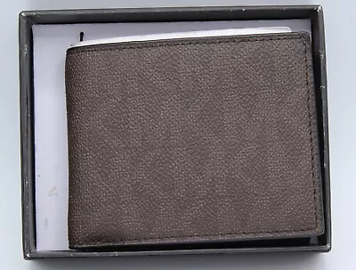 New Authentic Michael Kors Slim Andy Bifold Brown Leather Mens Wallet 86s9lmnf5b • $39.99