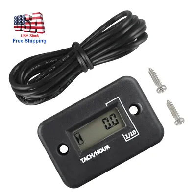 LCD Digital Tachometer Chainsaw Engine Tach Hour Meter Lawn Mower For 2 Stroke • $11.49