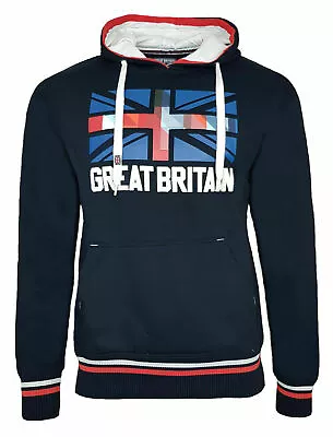 Union Jack Hoodie Mens Medium  Great Britain Flag King Charles Coronation • £9.95