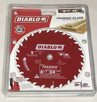 Freud D0624 Diablo 6-1/2  24-Tooth ATB Framing Saw Blade With 5/8-Inch Arbor • $10.90