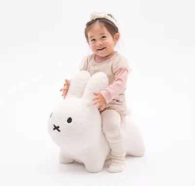 BRUNA BONBON Fluffy Miffy Balloon Plush Figure Fuwamoko Air Pump White Rabbit • $148