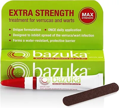 Bazuka Extra Max Strength Treatment Gel For Verrcuas & Warts 6g • £7.49