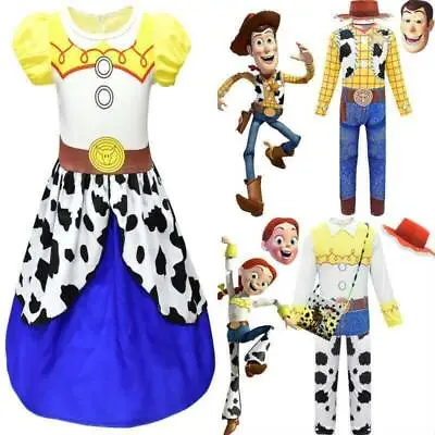 Toy Story 4 Jessie Woody Cowboy Kid Cosplay Costume Party Fancy Dress Up Suit  • £8.99