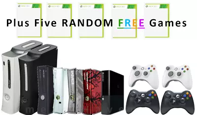 Microsoft Xbox 360 Console + FREE GAMES + 2 BRAND NEW CONTROLLERS - TESTED • $189.99