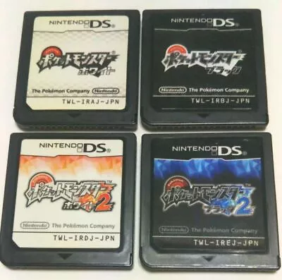 4 SET Pokemon White 2 & Black 2 & White & Black Nintendo DS Cartridge Only • $144.14
