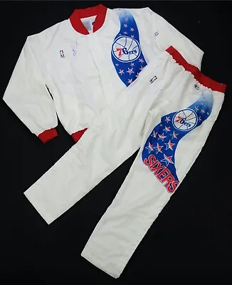 Rare VTG CHAMPION Allen Iverson 76ers Autograph Signed Warmup Suit Outfit 90s L • $399.99