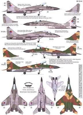 Berna Decals 1/32 MIKOYAN MiG-29 FULCRUM African Air Forces • $16.99