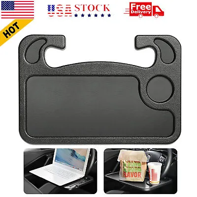 Car Steering Wheel Tray Desk Two Sided For Laptop Drink Food Work Table Holder • $13.95