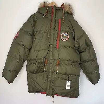 Polo Ralph Lauren Voyager Reversible Down Puffer Jacket Red & Green Size L NWT • $999.95