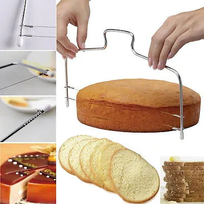 £2.89 • Buy Adjustable Cake Cutting Wire Bread Slicer Cutter Leveller Utensil Decorating DIY