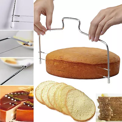 £2.89 • Buy Adjustable Cake Cutting Wire Bread Slicer Cutter Leveller Utensil Decorating DIY