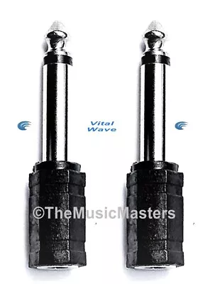 (2) 1/8  3.5mm Female Jack To 1/4  Male Plug Mono Microphone Audio Mic Adapter • $8.89