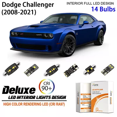 LED Interior Light Kit For Dodge Challenger 2008-2021 White Light Bulbs Upgrade • $23.40