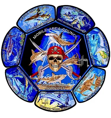 Bsa Mobile Area Council Oa 322 2023 Jamboree 8-patch Jsp Fish Pirate Guy Harvey • $249.98