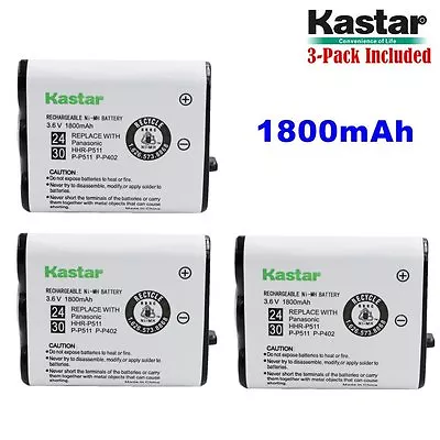 Kastar HHR-P511/HHR-P402Cordless Phone Battery 3.6V 1800mAh For Type 24 &Type 30 • $20.99