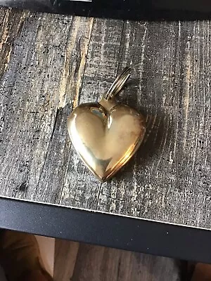 Vintage 2” Brass Heart  Charm/ Key Chain/?  • $9.99