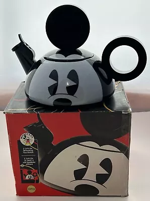 DISNEY ~ Contemporary Mickey Mouse Enamel Whistling Tea Pot Kettle 2 3/4 Qt  • $31.49