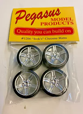 New 19  Scale Pegasus Chrome Irok's Wheels Model Car 1/25 1/24 #1266 • $14.99