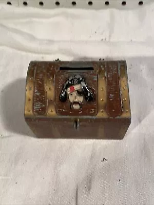 Vintage 1950s EJ Kahn Metal Toy Souvenir Bank Pirate Treasure Chest 4”x3” #1 • $14.95