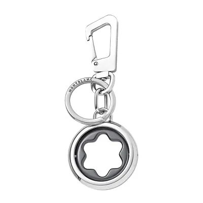 Montblanc Key Fob Steel With Grey Spinning Rotating Emblem 128747 Key Ring • $225.86