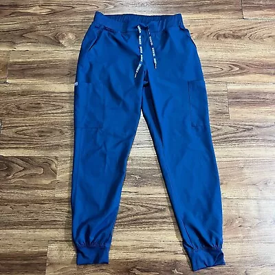 Med Couture Insight Women's Scrub Pants Blue Pockets Drawstring Size Medium Tall • $11.25