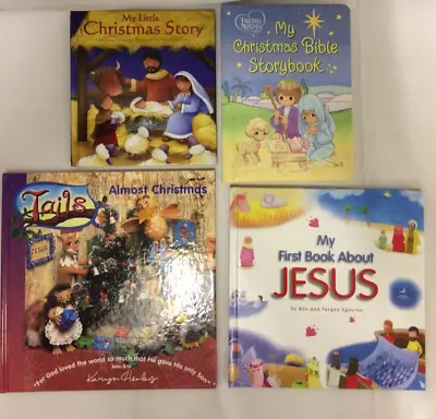 X4 Kids Book Bundle-Christmas Story/My Christmas Bible Story/First Book Of Jesus • £9.99