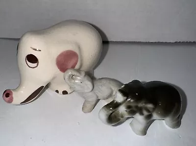 Vintage Lot Of Small Miniature Elephants Ceramic Figurine • $0.99