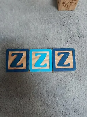 $5 • Buy Vintage Wooden Alphabet Block Letter Z Crafts