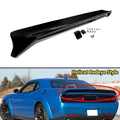 Fits For 08-22 Dodge Challenger Hellcat Redeye Rear Spoiler W/ Camera Hole Black • $109.50