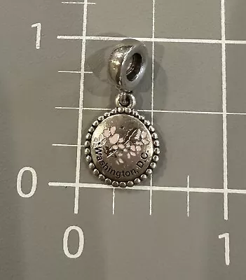 Authentic PANDORA Washington DC Cherry Blossom Dangle Charm • $45