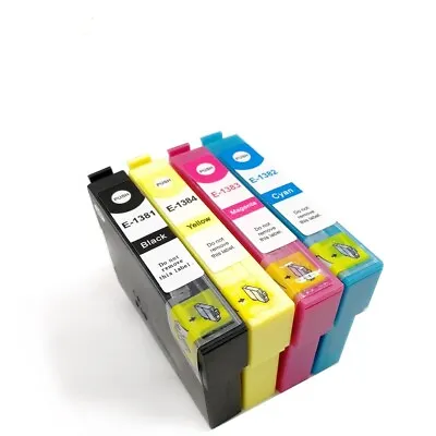 4x Non-OEM Ink Cartridges T138 138 For Epson Workforce WF3520 WF3530 WF3540 • $13.80