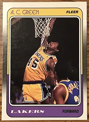 A.C. Green 1988-89 Fleer Basketball Card #66 Los Angeles Lakers NBA Free Ship • $1.79