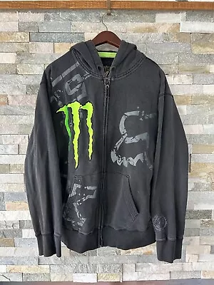 FOX RACING MONSTER ENERGY COLLABORATION RICKY CARMICHAEL Hoodie Size Large • $79.88