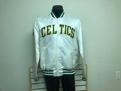 Boston Celtics White Vintage Throwback  Starter Jacket Size XLarge Rare Made USA • $289.95