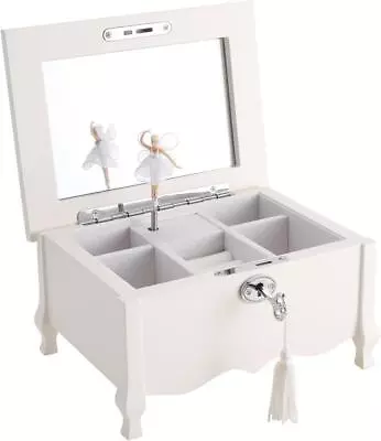 Ballerina Musical Jewelry Box With Mirror For Girls， Kid's Jewelry Storage Music • $147.45