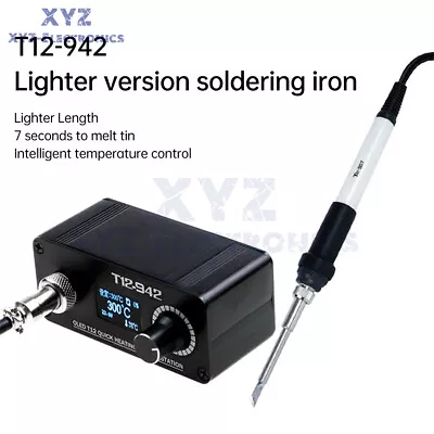 DC12-24V 75W T12-942 Soldering Iron Digital Adjustable Temp Solder Station OLED • $31.99