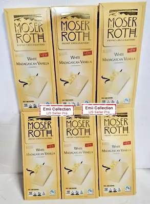 Moser Roth Private Chocolatiers White Madagascan Vanilla 4.4oz 125g (6 Bars) • $29.99