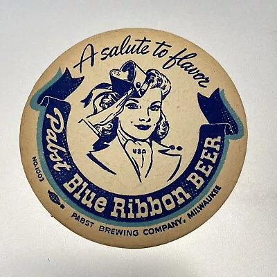 1940's Pabst Beer Coaster By Pabst  =Milwaukee WI 4  #013  V For Victory  • $22