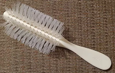 Vintage Avon Half Round Hair Brush Nylon Bristle White Cream Color Made In USA • $49.95